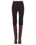 Double-Faced Slim-Leg Pants, Miracle Berry