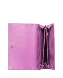 GG Marmont 2.0 Medium Quilted Flap Wallet, Bright Pink