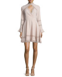 Lace-Inset Keyhole-Front Dress