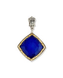 Faceted Square Lapis Pendant