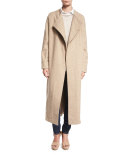 Long Drama Coat, Almond Latte 