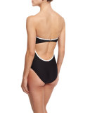 Mio Colorblock Mesh-Panel One-Piece Swimsuit