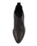 Kori Leather Lift-Heel Ankle Boot, Black