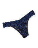 Original-Rise Cross-Dyed Thong, Black/Blue