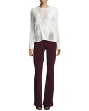 High Rise Bell Canyon Corduroy Pants, Midnight Plum