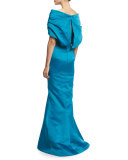 Off-The-Shoulder Mermaid Gown, Topaz