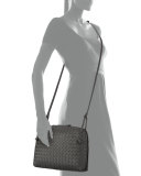 Intrecciato Messenger Bag, Gray