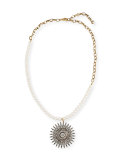 Beacon Starburst Pendant Necklace w/ Pearls