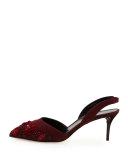 Pamie Suede Slingback 55mm Pump, Bordeaux