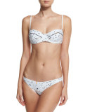 Broken Text Two-Piece Swimsuit