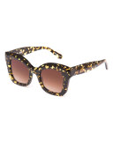 Dauphine Flat-Lens Sunglasses, Zulu