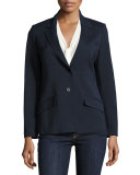 Easy Two-Button Blazer, Navy