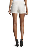 Margarida Geometric Lace Shorts, Antique White 