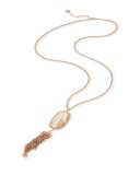 Rayne Statement Necklace in Rose Gold Plate, 30"