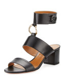 Safari Leather 50mm Sandal, Black