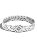 Modern Chain Medium Sterling Silver Rectangle Bracelet