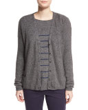 Shepherd Bay Knit Cardigan, Gray Melange