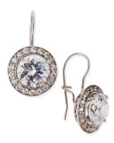 Antique-Inspired Round Cubic Zirconia Earrings