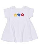 Floral Terry Swim Coverup, White, Size 2T-6X
