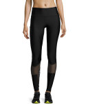Crystal Skull Mesh-Panel Performance Leggings