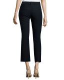Cropped Flare Trousers, Midnight