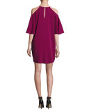 Andrea Cady Cold-Shoulder Dress, Purple