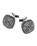 Men's Bedeg Triangle Line Square Cuff Links 