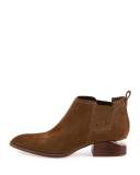 Kori Tilt-Heel Suede Bootie, Truffle