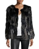 Two-Tone Fox Fur Coat, Ebony