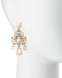 pearly chandelier statement earrings