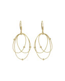 18k Gold Caviar Ball 3-Hoop Earrings