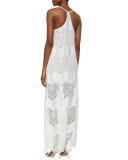 Vandy Low-Cut Lace Slip Dress, Cream