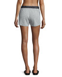 Tap Speckled-Print Shorts, Heather Gray/Black