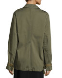 Thornwood Washed Chino Coat, Green