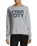 Str8up Raglan Sweatshirt, Gray/Blue
