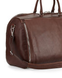 Roll-Up Leather Garment Bag, Brown
