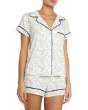 Sleep Chic Short Pajama Set, Midnight Blossom