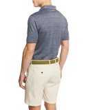 Needle-Stripe Linen-Cotton Polo Shirt