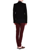 Falabella Chain-Trim Melton Jacket, Black
