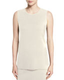 Washable Wool Crepe Long Tank 