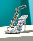 Crystal Pixel-Print 75mm Sandal, Multi