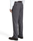 Flat-Front Trousers, Gray
