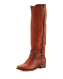 Cara Leather Knee Boot, Cognac