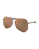 Megalast Oversized Aviator Sunglasses, Pink