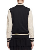 Dabney Reversible Cotton Bomber Jacket, Ecru