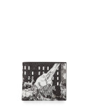 Saffiano Animal Kingdom Wallet, Black/White