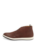 Textured Leather Chukka Boot, Brown