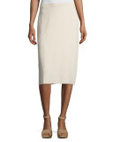 Sleek Ribbed Pencil Skirt