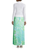 Mae Cropped Cardigan, Resort White 