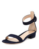 Portofino Suede Ankle-Wrap 20mm Sandal